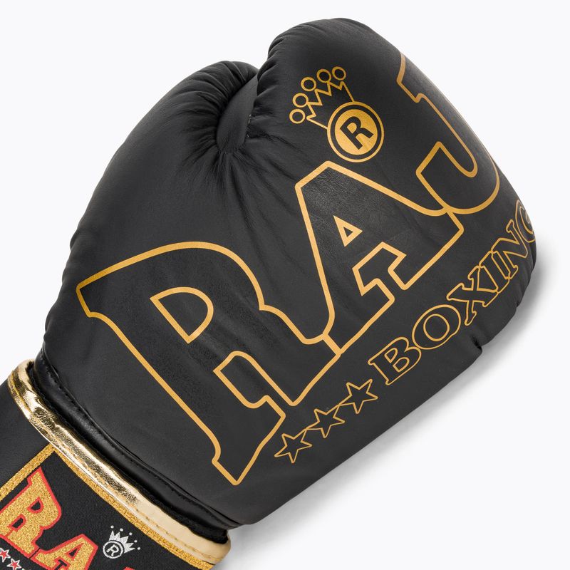 RAJA BOXING Origin Standard valódi bőr bokszkesztyű fekete 5