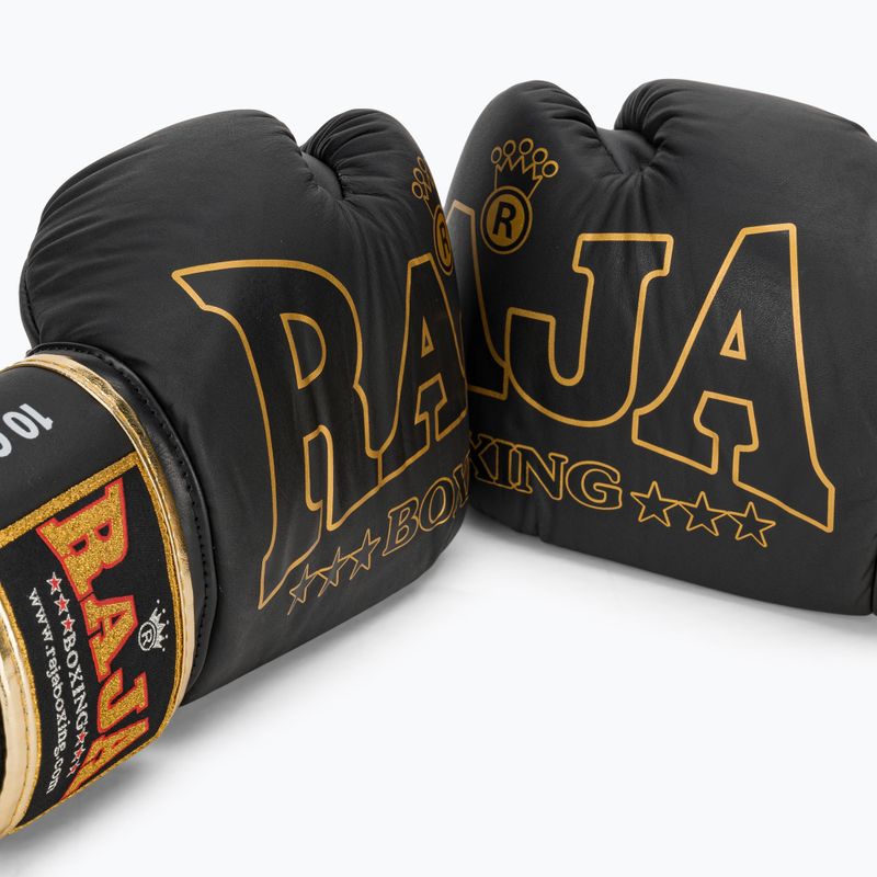 RAJA BOXING Origin Standard valódi bőr bokszkesztyű fekete 7