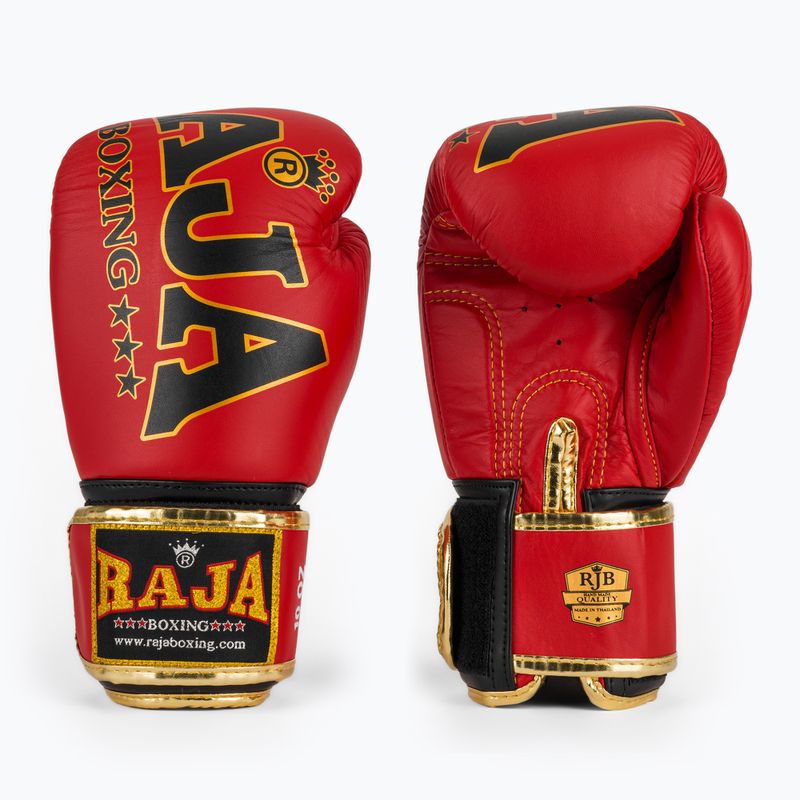 RAJA BOXING Origin Standard valódi bőrből készült piros bokszkesztyű