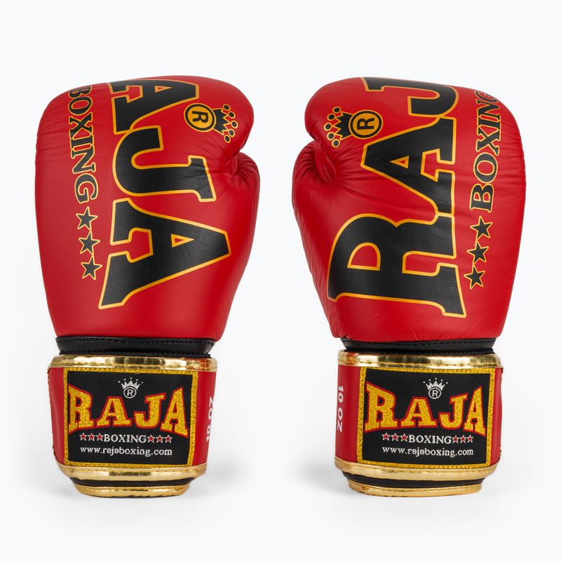 RAJA BOXING Origin Standard valódi bőrből készült piros bokszkesztyű 2