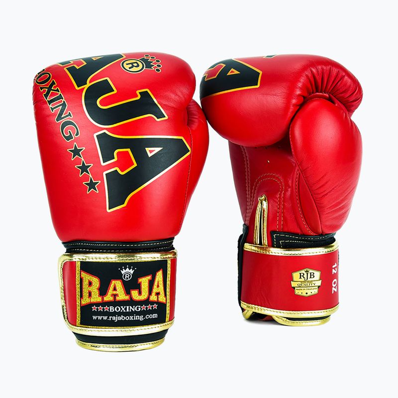 RAJA BOXING Origin Standard valódi bőrből készült piros bokszkesztyű