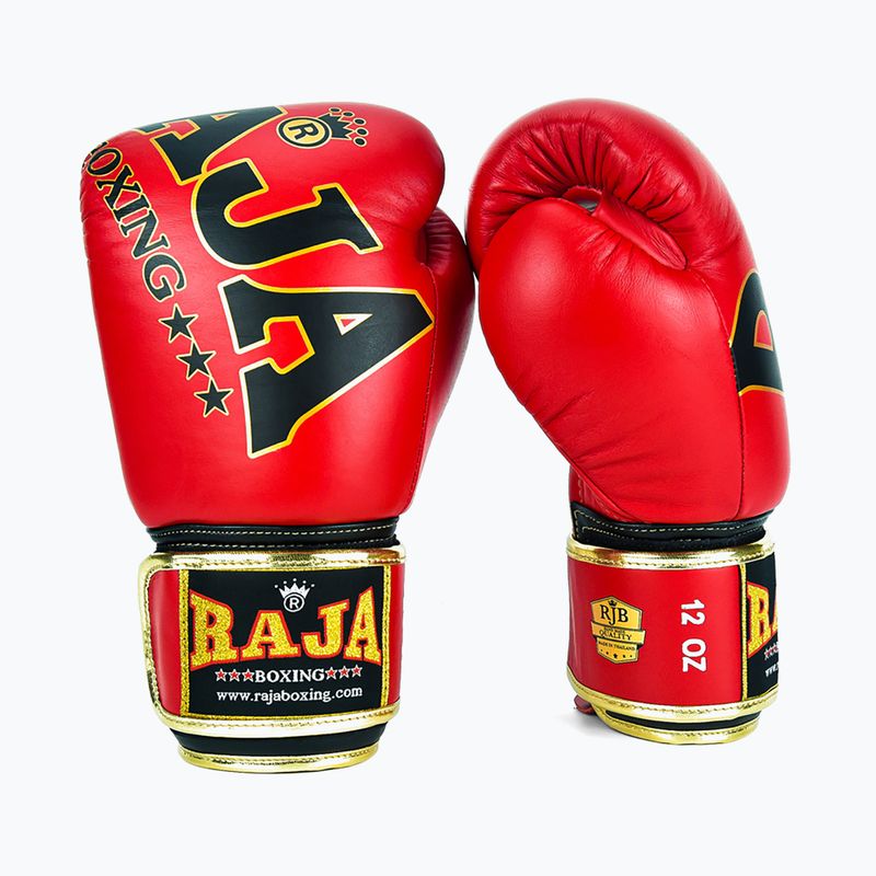 RAJA BOXING Origin Standard valódi bőrből készült piros bokszkesztyű 2