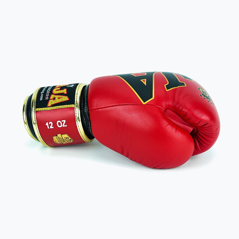 RAJA BOXING Origin Standard valódi bőrből készült piros bokszkesztyű 5