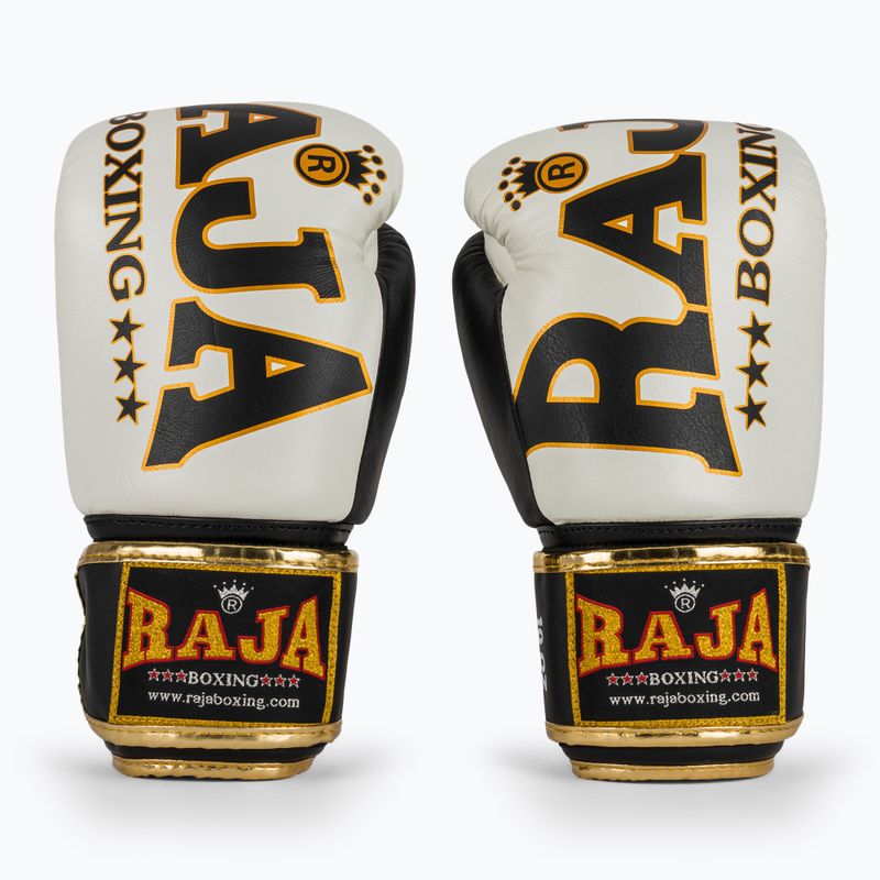 RAJA BOXING Origin Standard valódi bőr fehér boxkesztyű 2