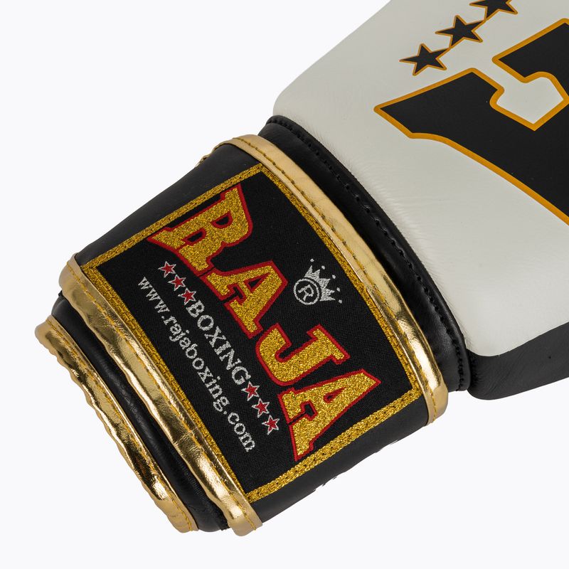 RAJA BOXING Origin Standard valódi bőr fehér boxkesztyű 6