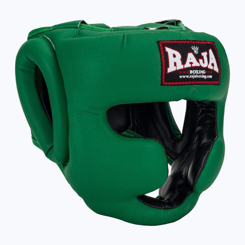 RAJA BOXING Semi bőr zöld bokszsisak