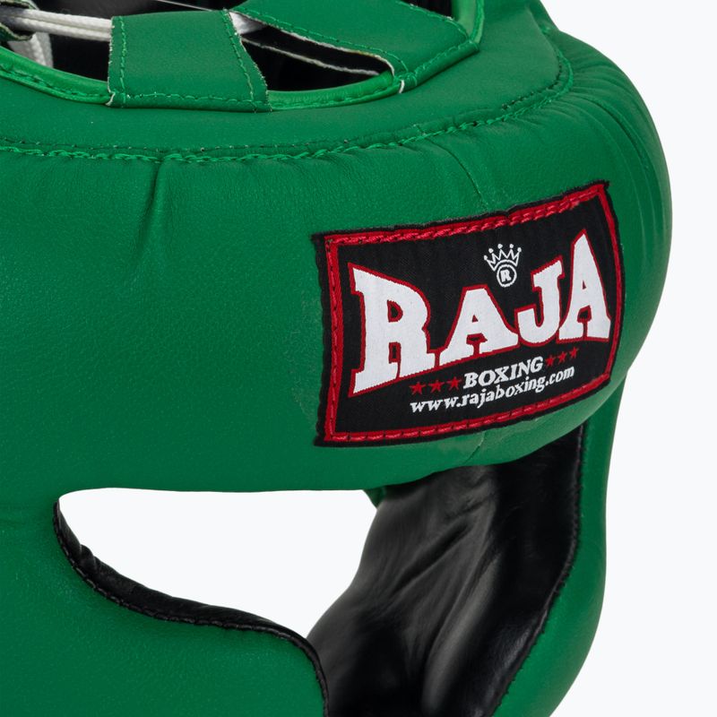 RAJA BOXING Semi bőr zöld bokszsisak 4