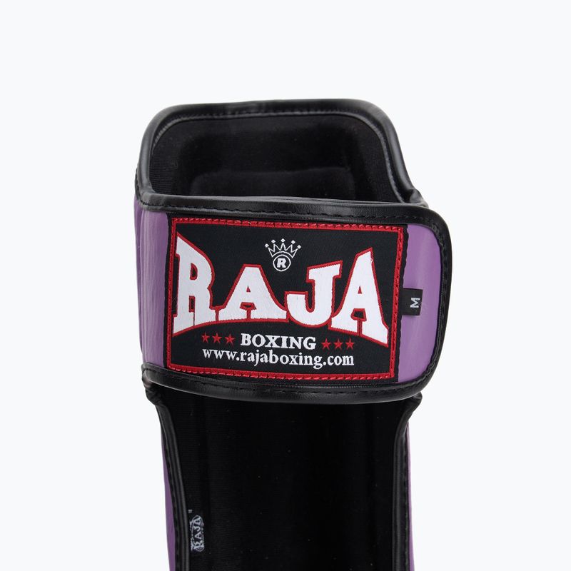 RAJA BOXING Könnyűsúlyú sípcsontvédők Valódi bőr lila sípcsont és lábfejvédők 6