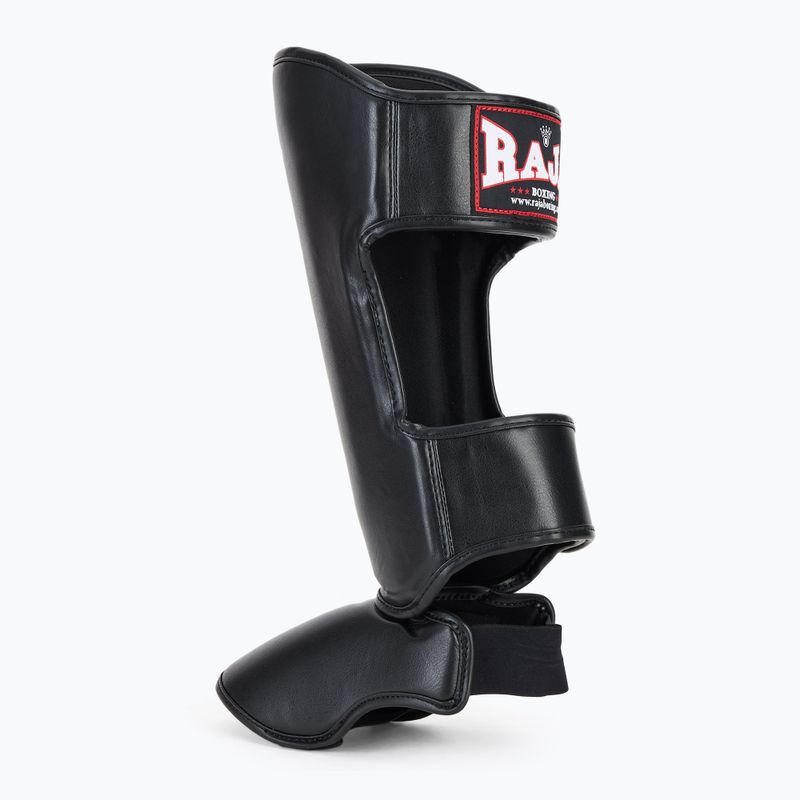RAJA BOXING Könnyűsúlyú sípcsontvédő félig bőr fekete 3