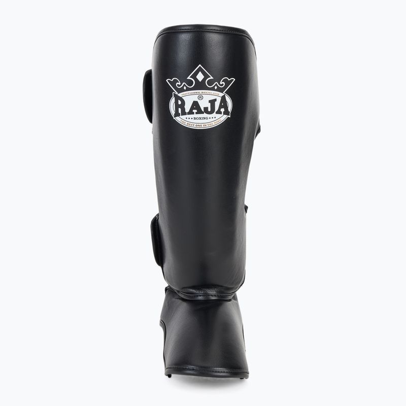 RAJA BOXING Könnyűsúlyú sípcsontvédő félig bőr fekete 4