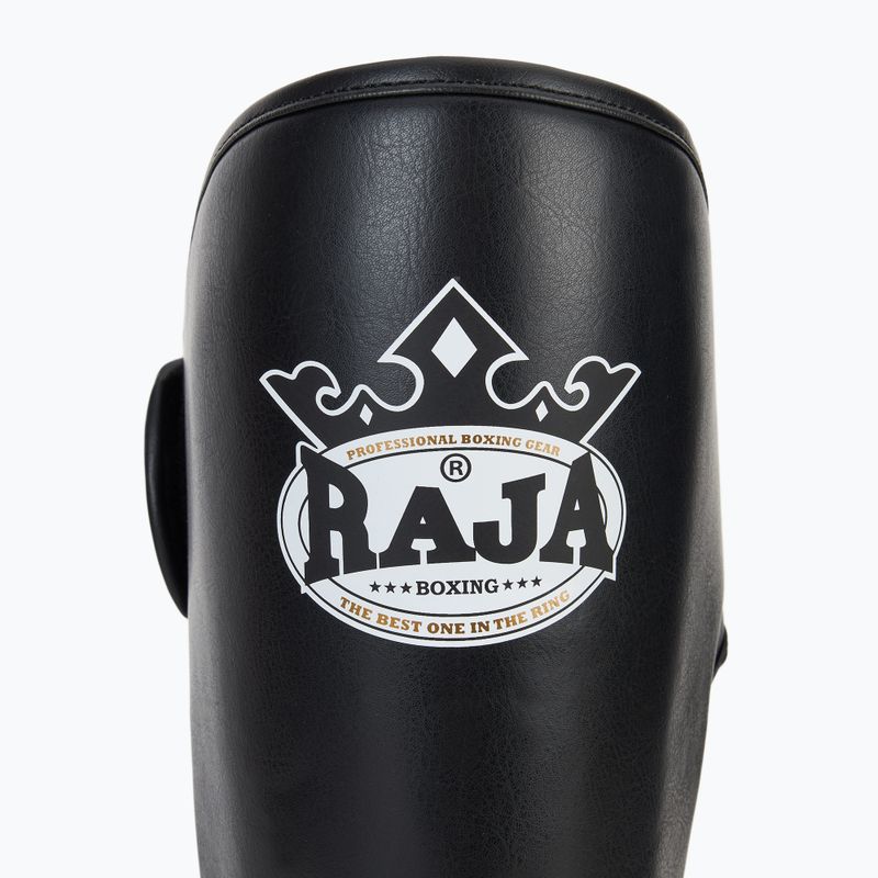RAJA BOXING Könnyűsúlyú sípcsontvédő félig bőr fekete 6