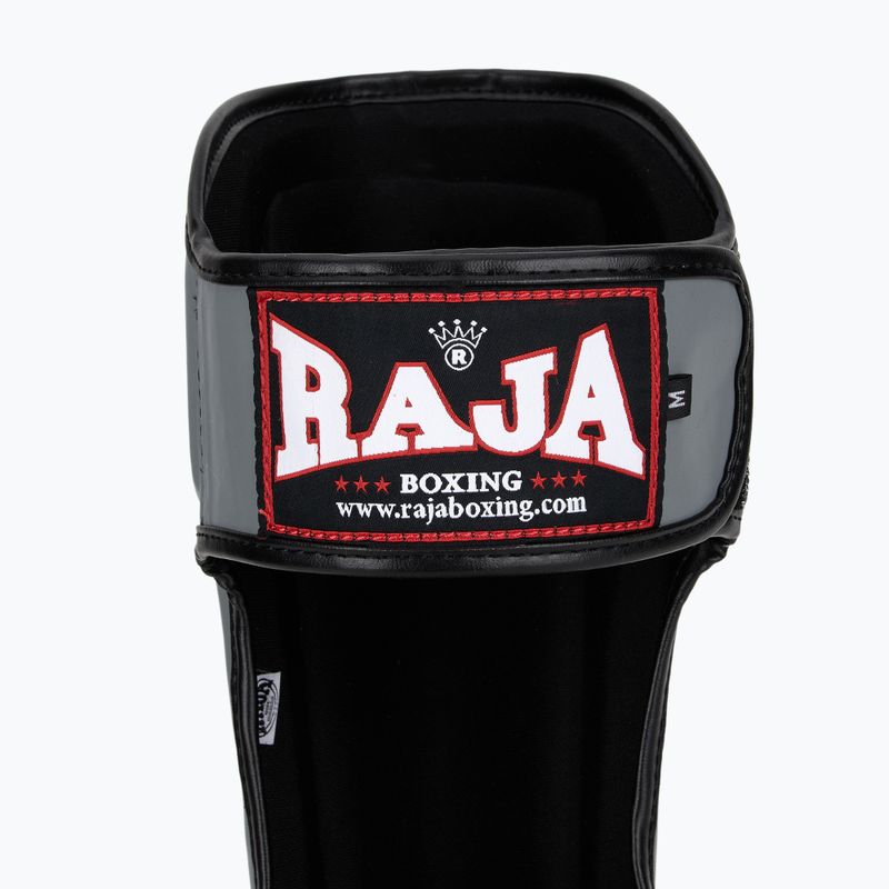 RAJA BOXING Könnyűsúlyú sípcsontvédő félbőr szürke sípcsont és lábfejvédő 6