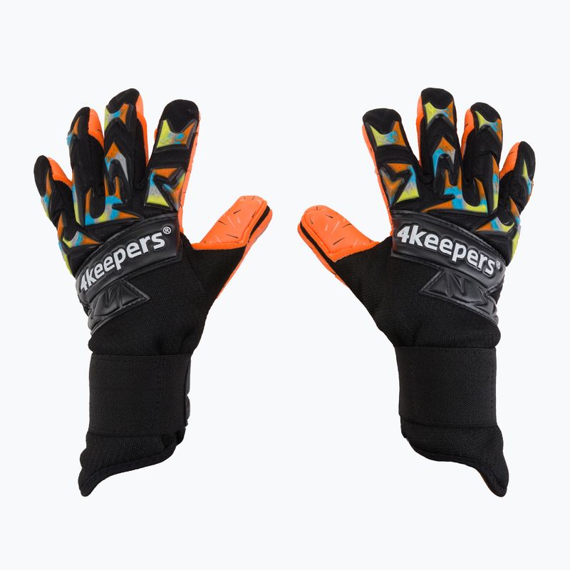 4Keepers Equip Flame Nc Jr gyermek kapuskesztyű fekete és narancssárga EQUIPFLNCJR