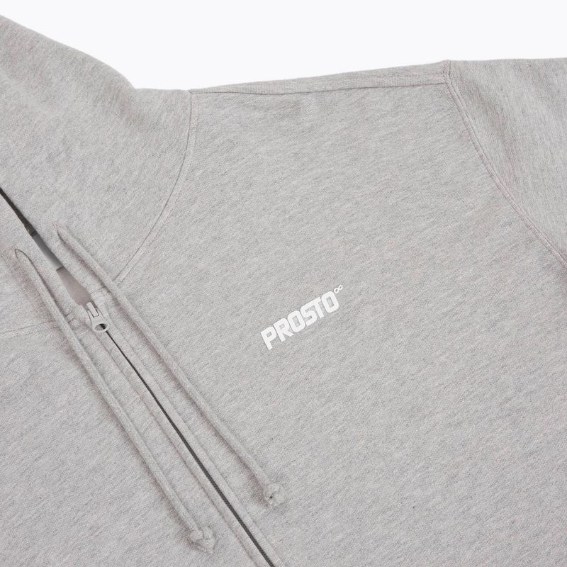 Férfi PROSTO kapucnis pulóver Logo Zip szürke 3