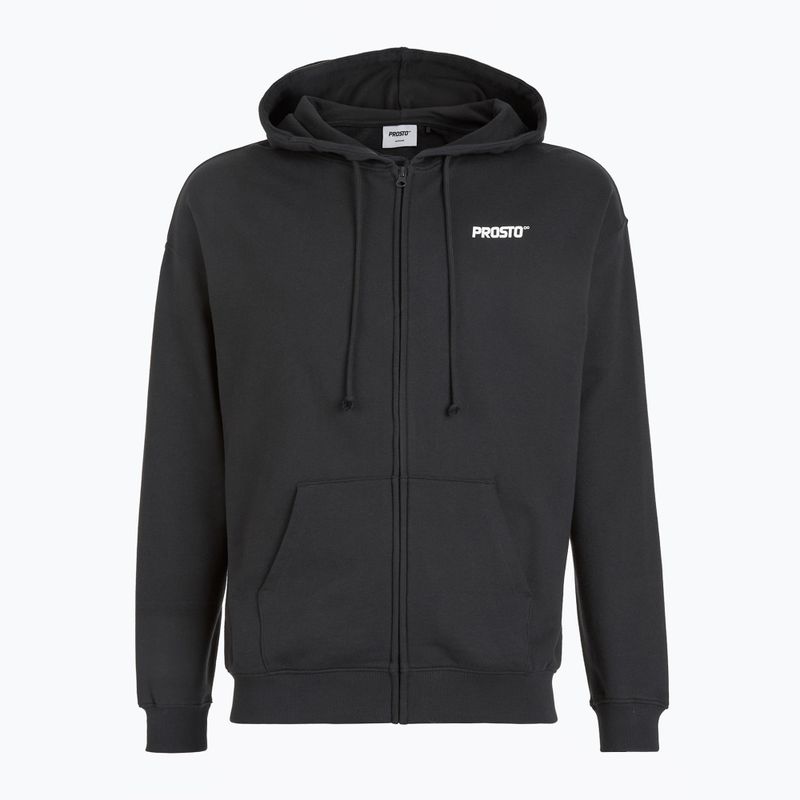 Férfi PROSTO kapucnis pulóver Logo Zip fekete