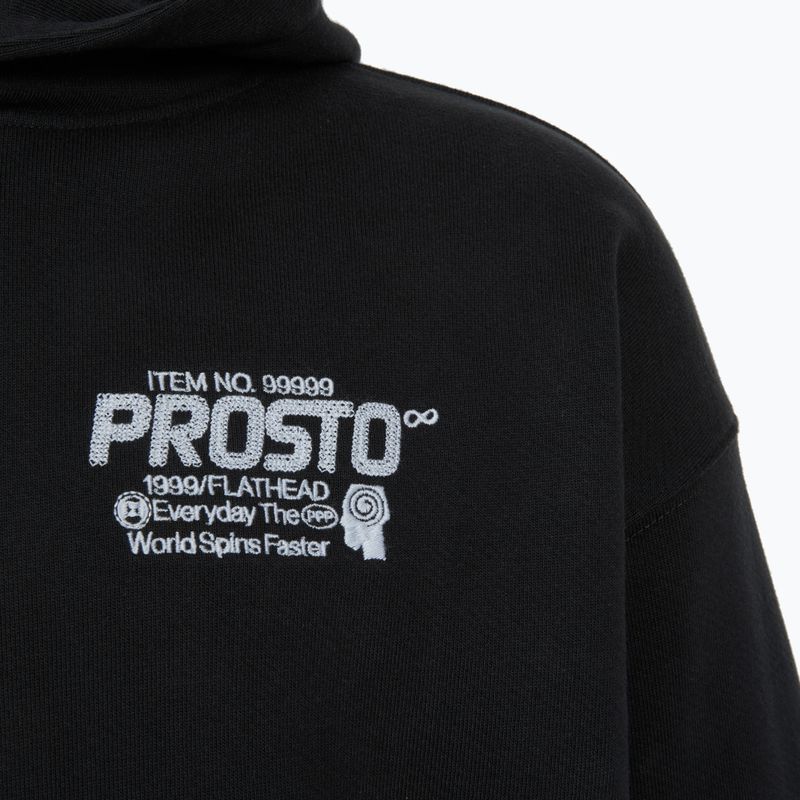 Férfi pulóver PROSTO Flathead Hoodie fekete 5