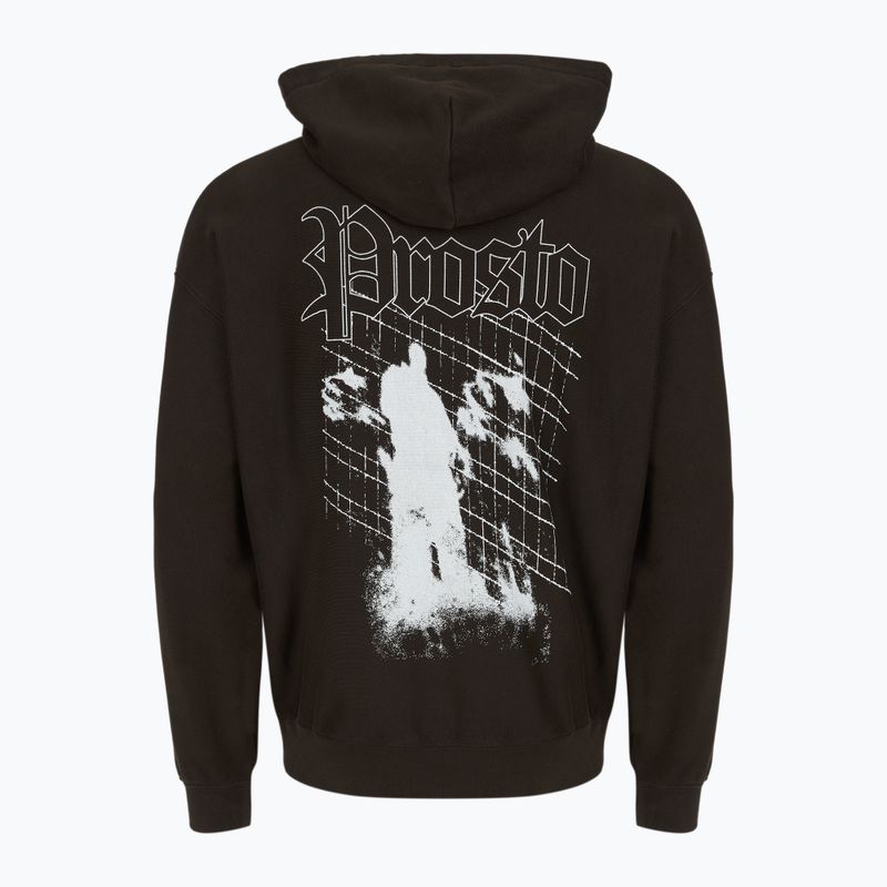 Férfi PROSTO Shadow Hoodie mosott fekete 2