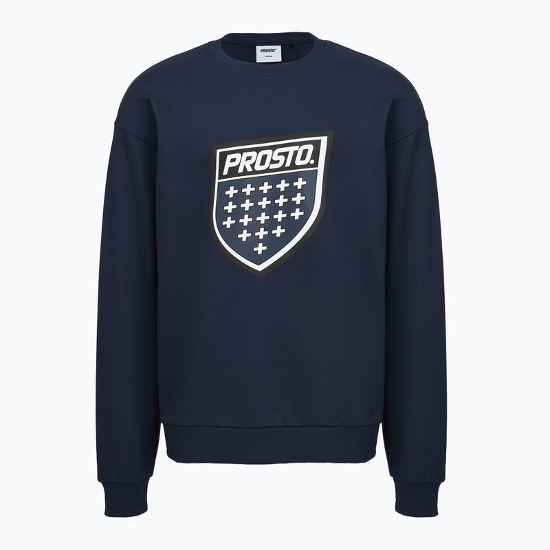 Férfi pulóver PROSTO Big Shield Crewneck navy