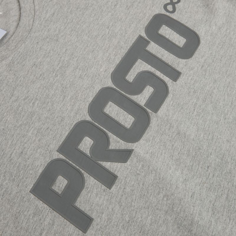 Férfi póló PROSTO Big Log grey/melange 4