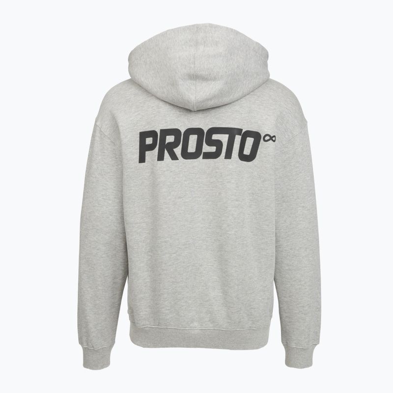 Férfi pulóver PROSTO Hoodie Half Zip Big Log Infinity grey/melange 2