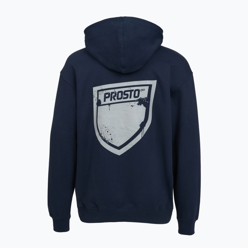Férfi pulóver PROSTO Hoodie Splash Shield navy blue 2