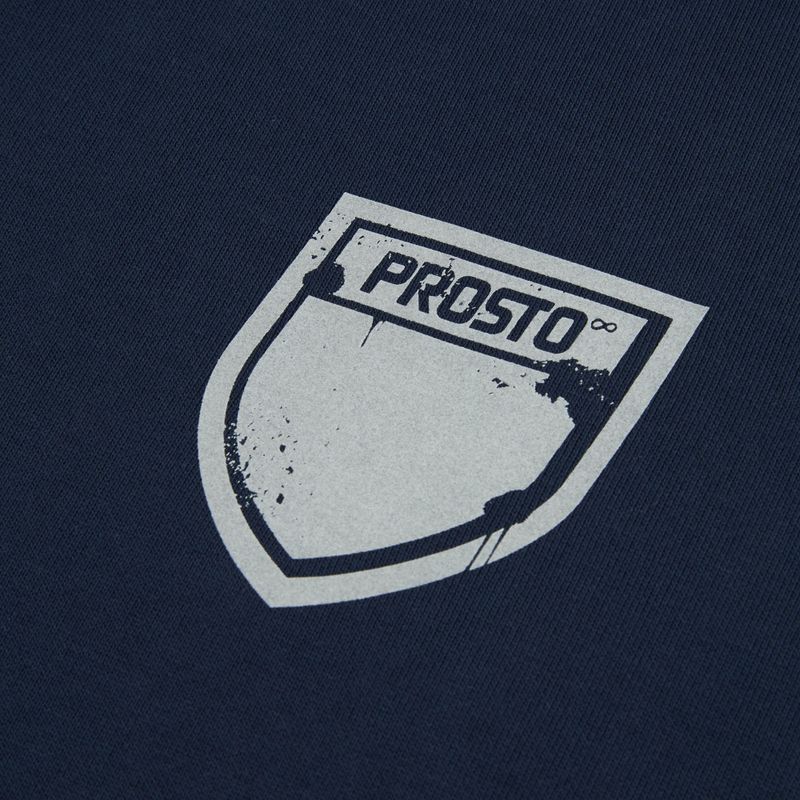 Férfi pulóver PROSTO Hoodie Splash Shield navy blue 3