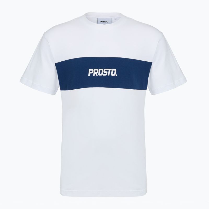 Férfi póló PROSTO Root white/navy blue