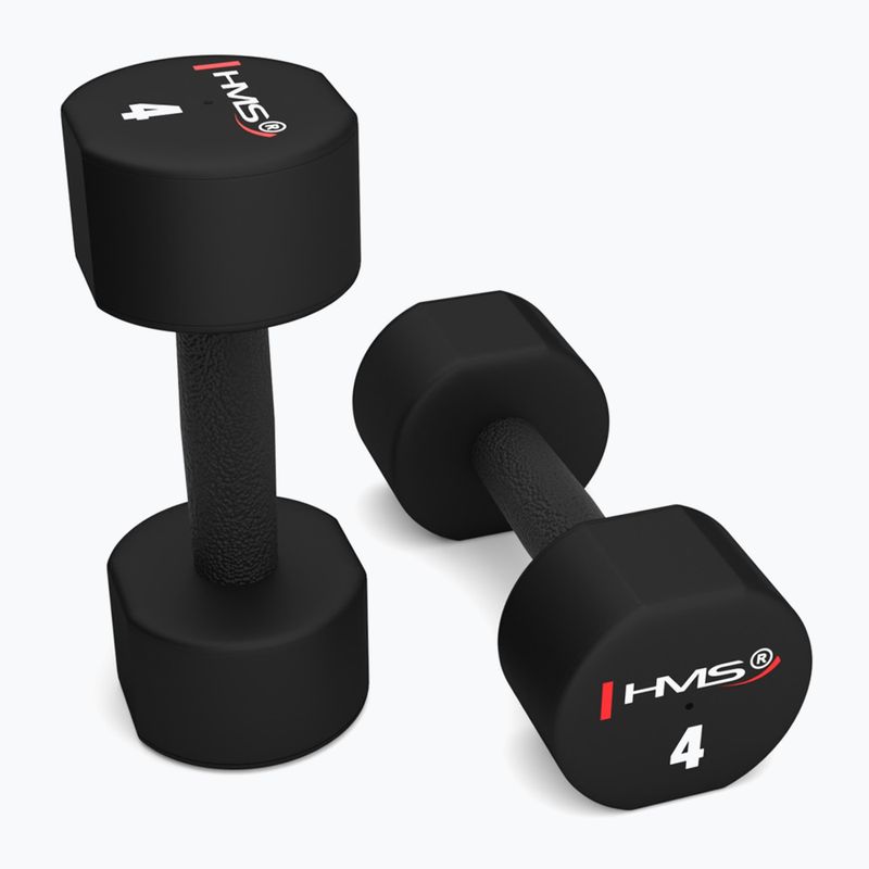 HMS HPT02 TPU súlyzók 2 db. 4 kg fekete 2