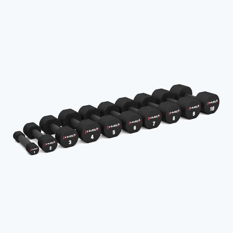 HMS HPT02 TPU súlyzók 2 db. 4 kg fekete 4