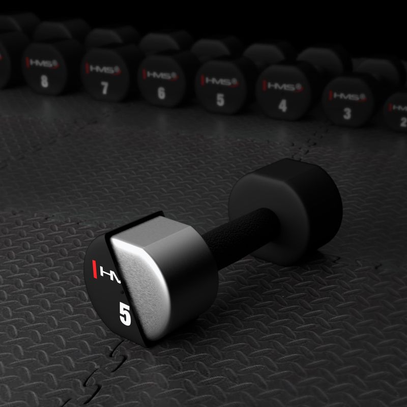 HMS HPT02 TPU súlyzók 2 db. 5 kg fekete 7