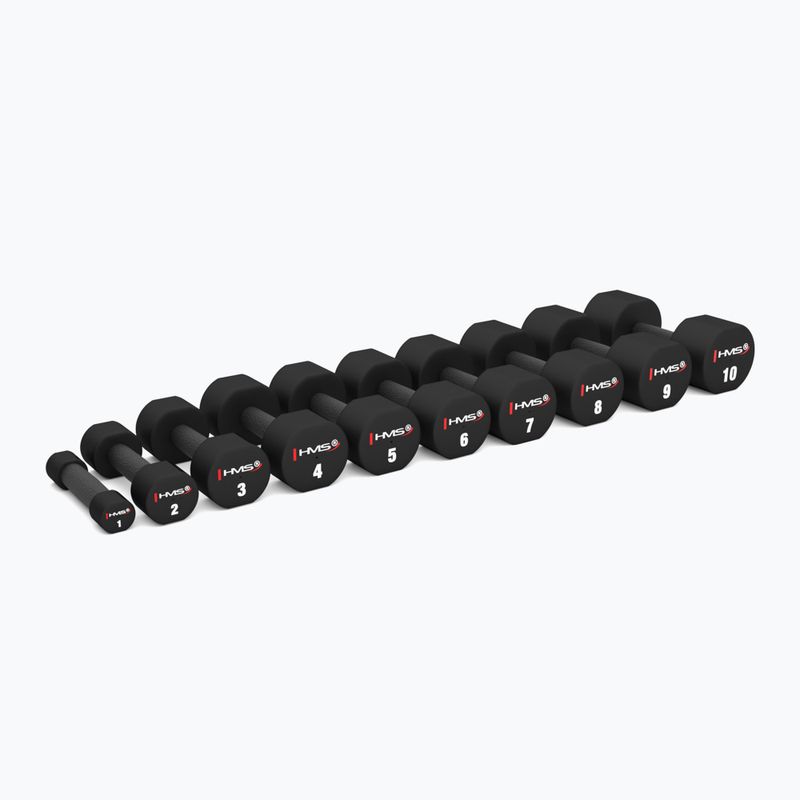 HMS HPT02 TPU súlyzók 2 db. 6 kg fekete 4