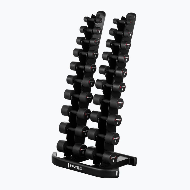HMS HPT02 TPU súlyzók 2 db. 6 kg fekete 6