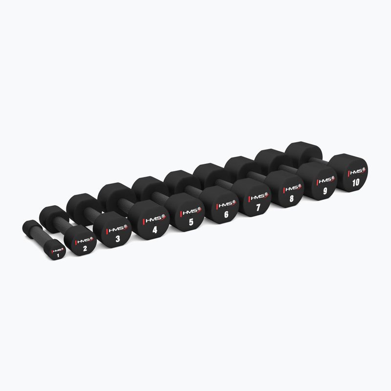 HMS HPT02 TPU súlyzók 2 db. 8 kg fekete 4