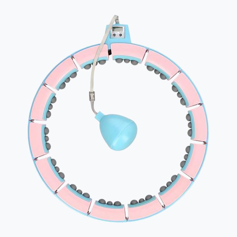 Hulahop súlyzóval és számlálóval HMS FH06 rózsaszín-kék 30-6-106