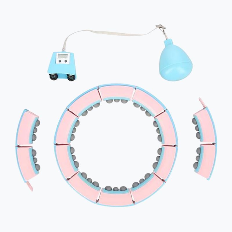 Hulahop súlyzóval és számlálóval HMS FH06 rózsaszín-kék 30-6-106 3