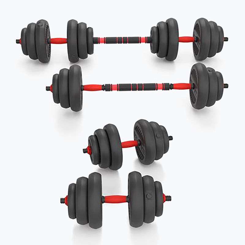 HMS SGN120 Pro Set 6W1 20kg súlyok fekete/piros 5