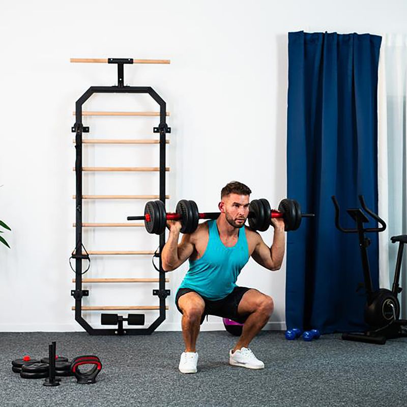 HMS SGN120 Pro Set 6W1 20kg súlyok fekete/piros 7