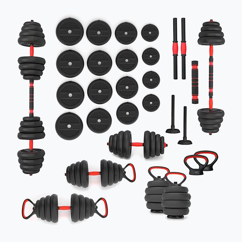 HMS SGN130 Pro Set 6W1 30kg súlyok fekete/piros