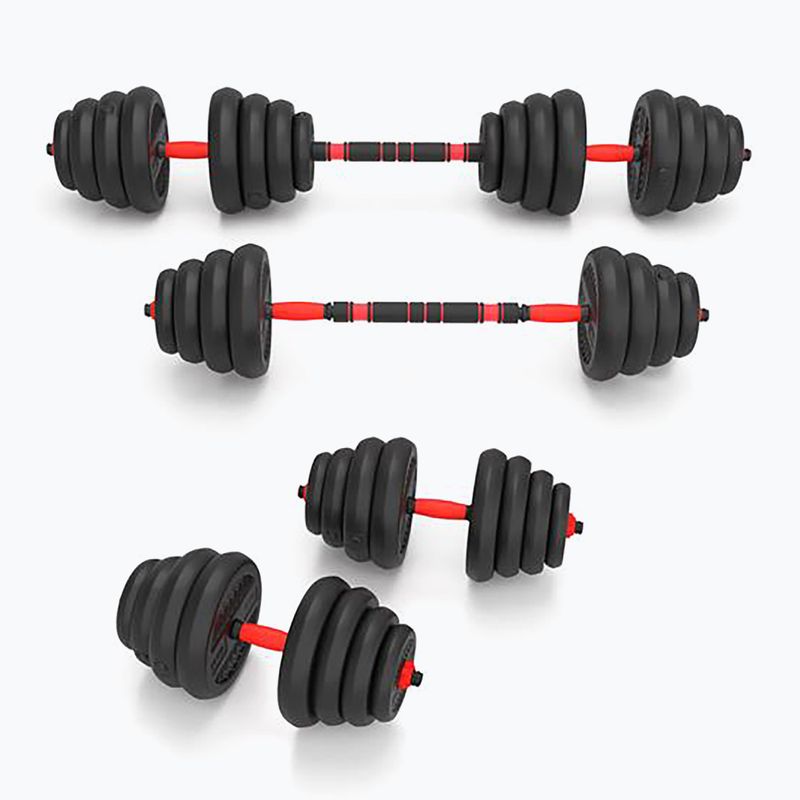 HMS SGN130 Pro Set 6W1 30kg súlyok fekete/piros 4