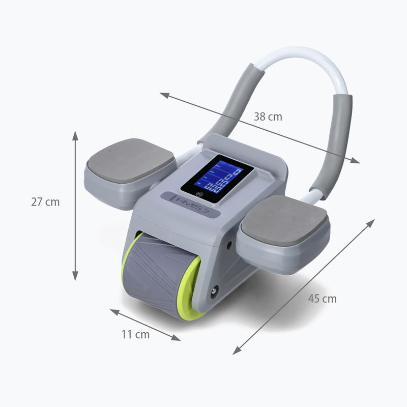 Automatikus hasizom-gyakorló kerék kijelzővel HMS KA08 szürke 6