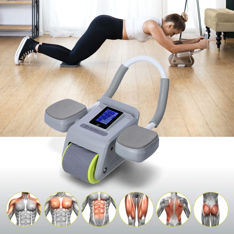 Automatikus hasizom-gyakorló kerék kijelzővel HMS KA08 szürke 15