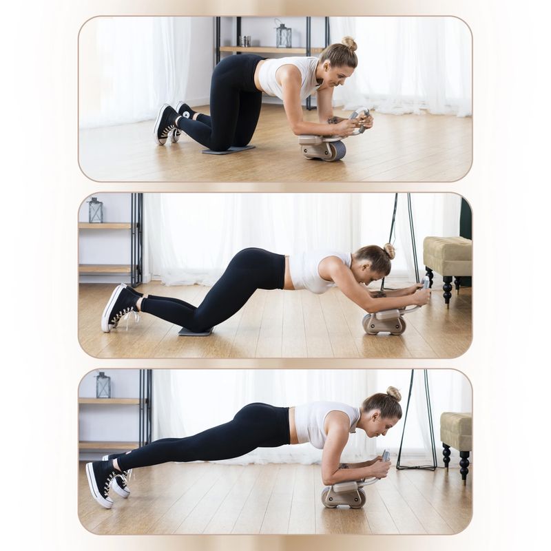 Automatikus hasizom-gyakorló kerék kijelzővel HMS KA08 barna színben 16