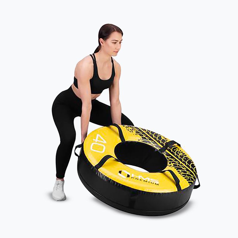 Edző gumiabroncs HMS PYT01 Premium 40 kg fekete/sárga 8