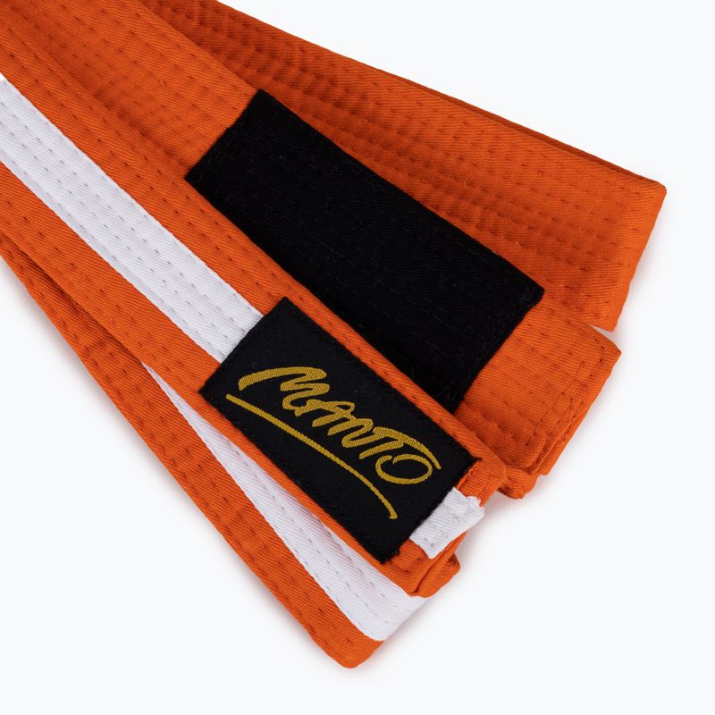 Gyermek BJJ öv MANTO Tag narancssárga fehér sávval MNA867_ORG/WHT_M1 2
