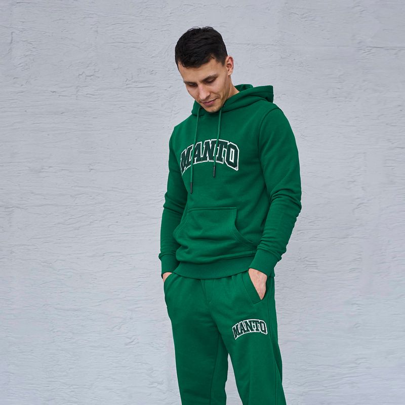 Férfi MANTO Varsity kapucnis pulóver zöld MNH479_GRE 4
