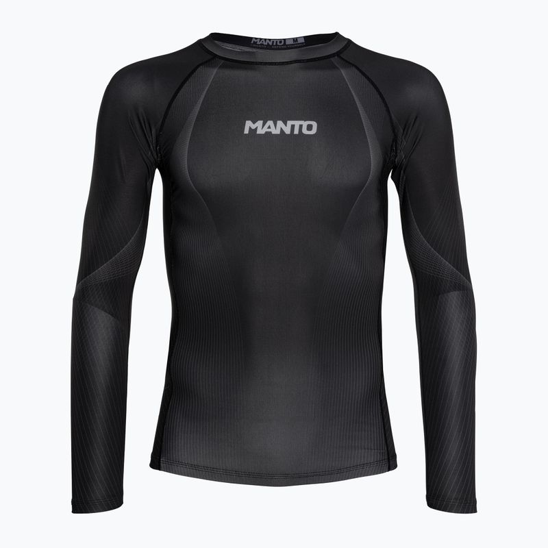 MANTO FLOW férfi hosszú ujjú Rashguard fekete
