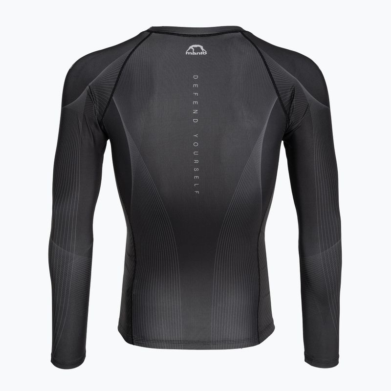 MANTO FLOW férfi hosszú ujjú Rashguard fekete 2