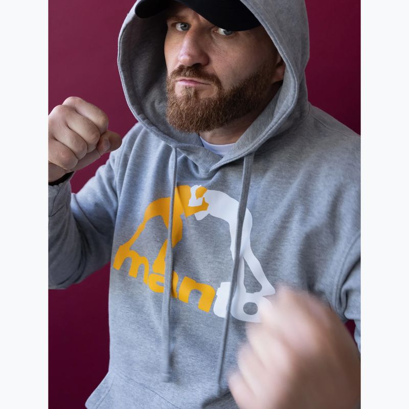 Férfi pulóver MANTO Logo Hoody szürke 4