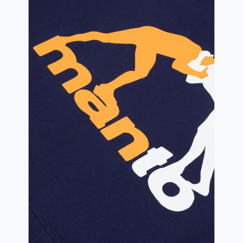 Férfi pulóver MANTO Logo Hoody sötétkék 3