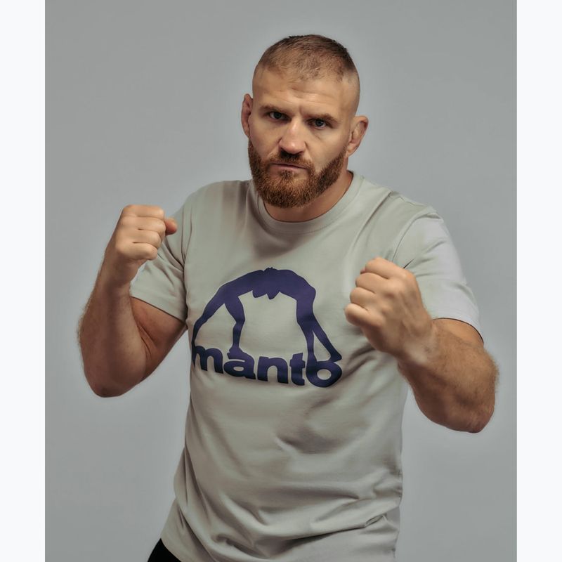 Férfi póló MANTO Vibe 25 világosszürke/sötétlila 3